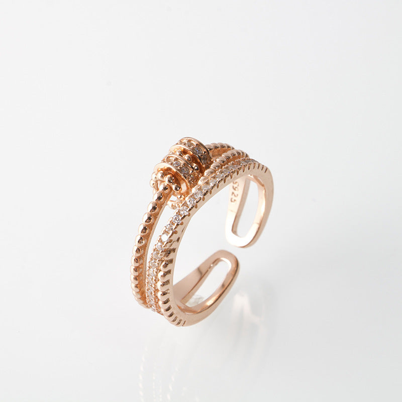 S925 Sterling Silver Roating Ring