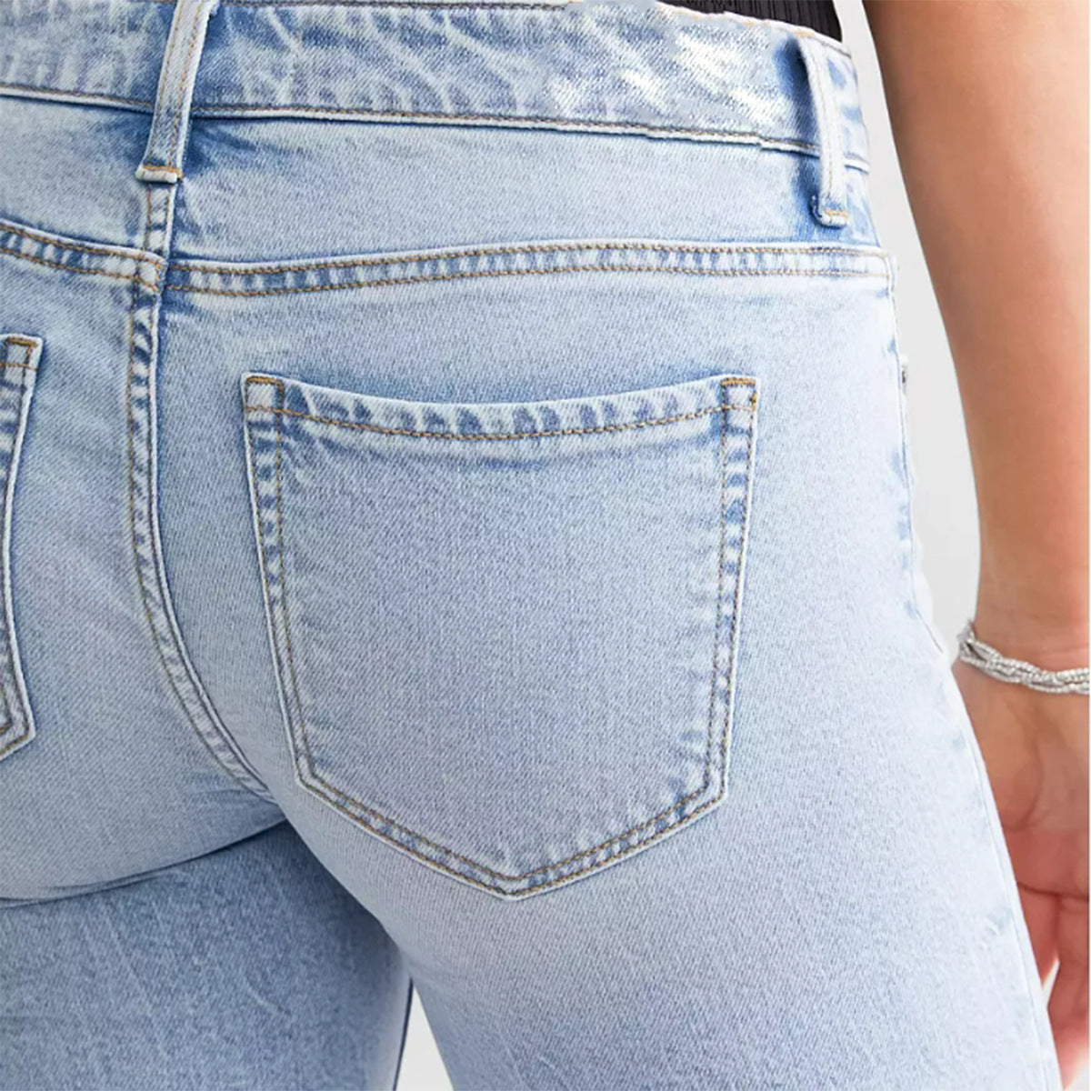 High Waist Elastic Jeans