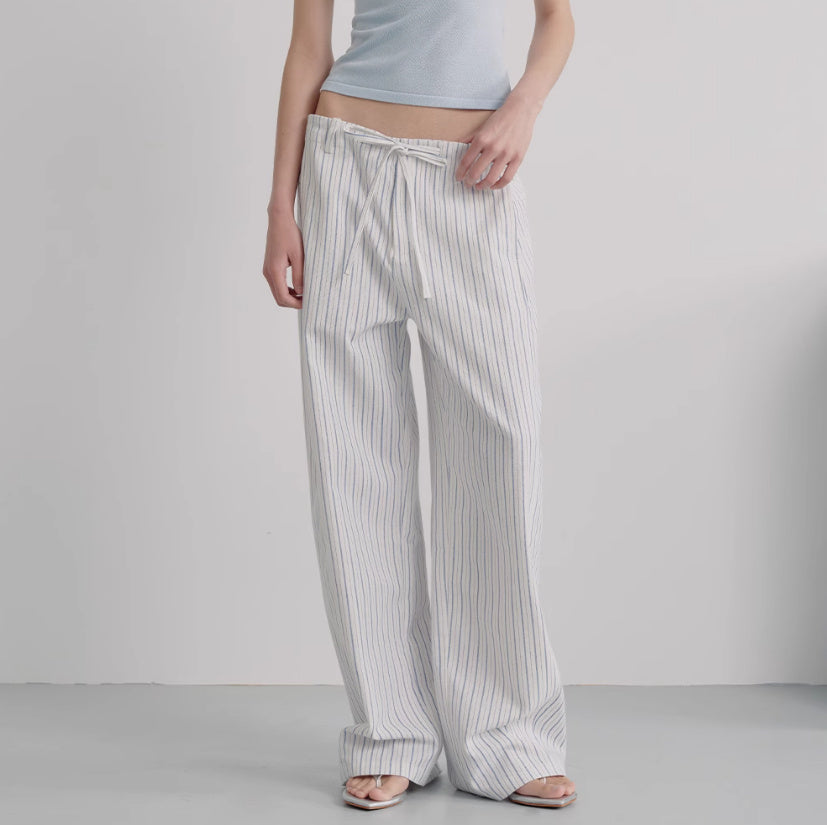 Striped Blue And White Pants