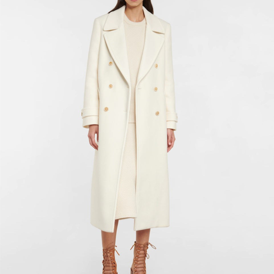 Double Breasted White Coat