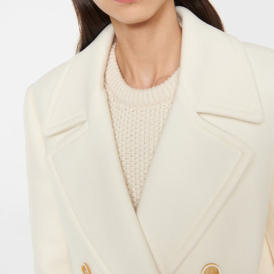 Double Breasted White Coat