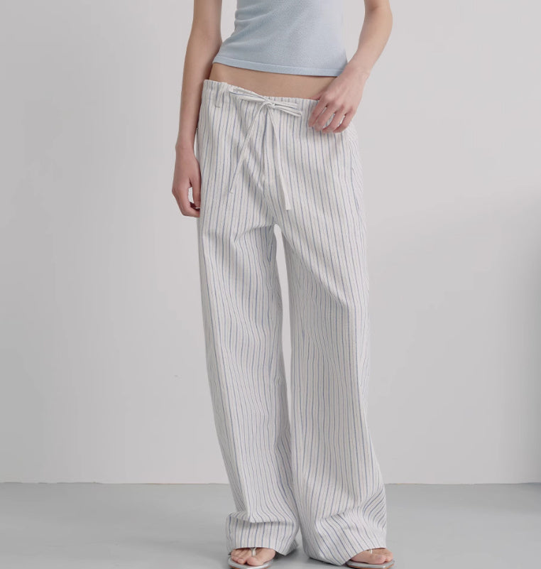 Striped Blue And White Pants