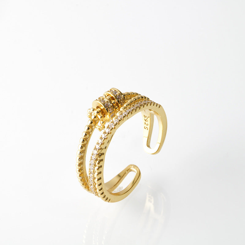S925 Sterling Silver Roating Ring