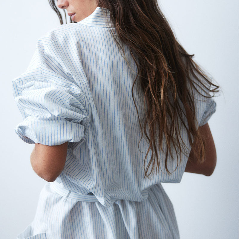 Striped Thin Bathrobe