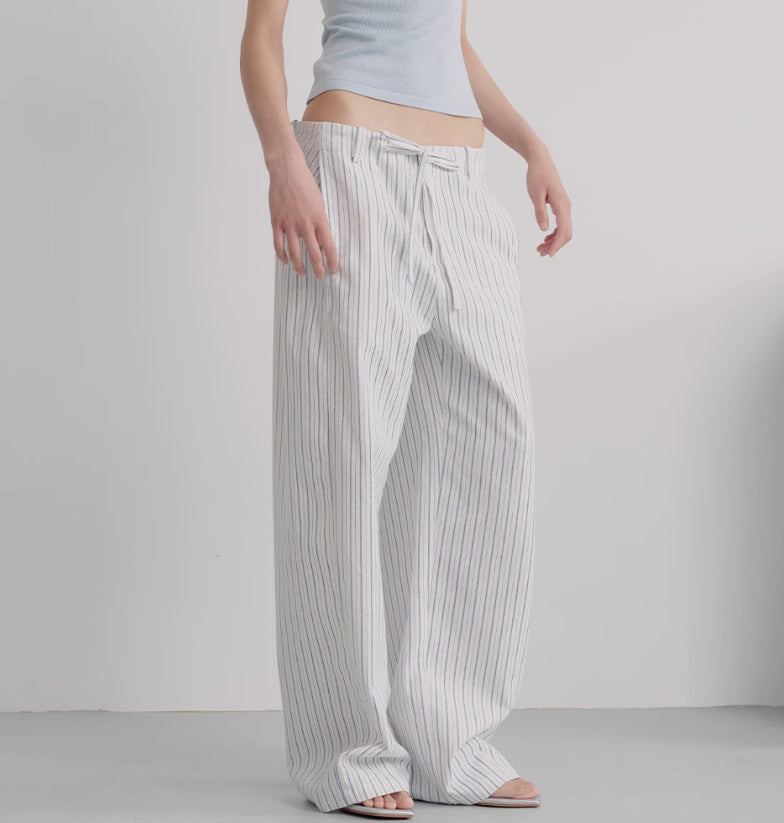 Striped Blue And White Pants