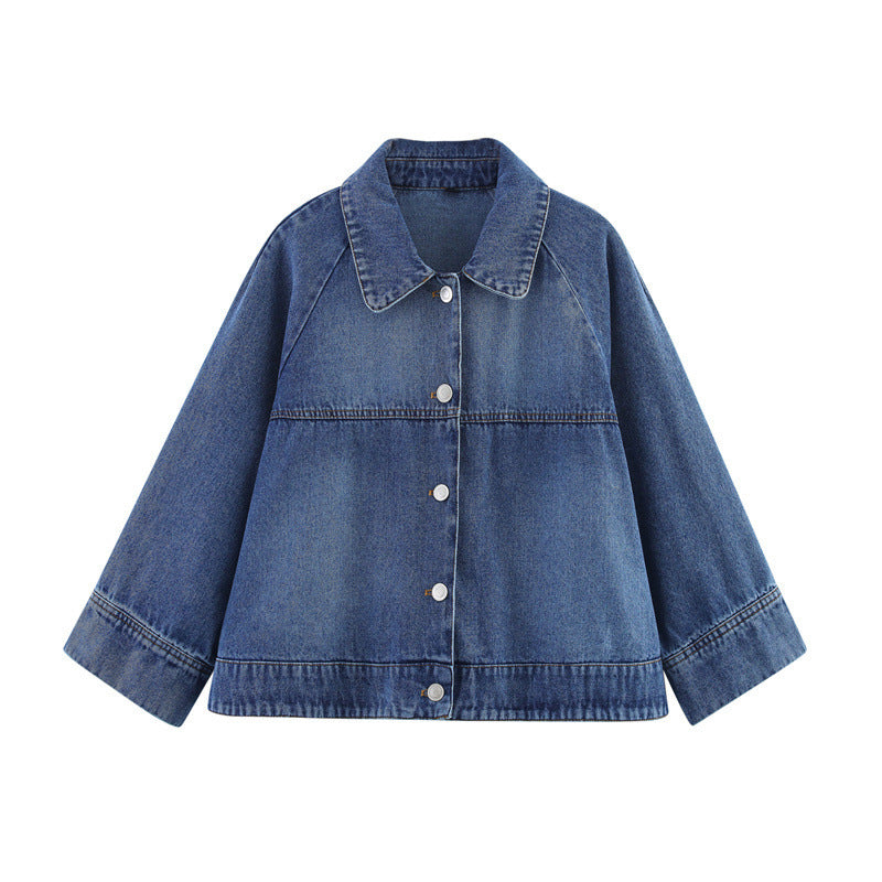 Denim Jacket with copped sleeve