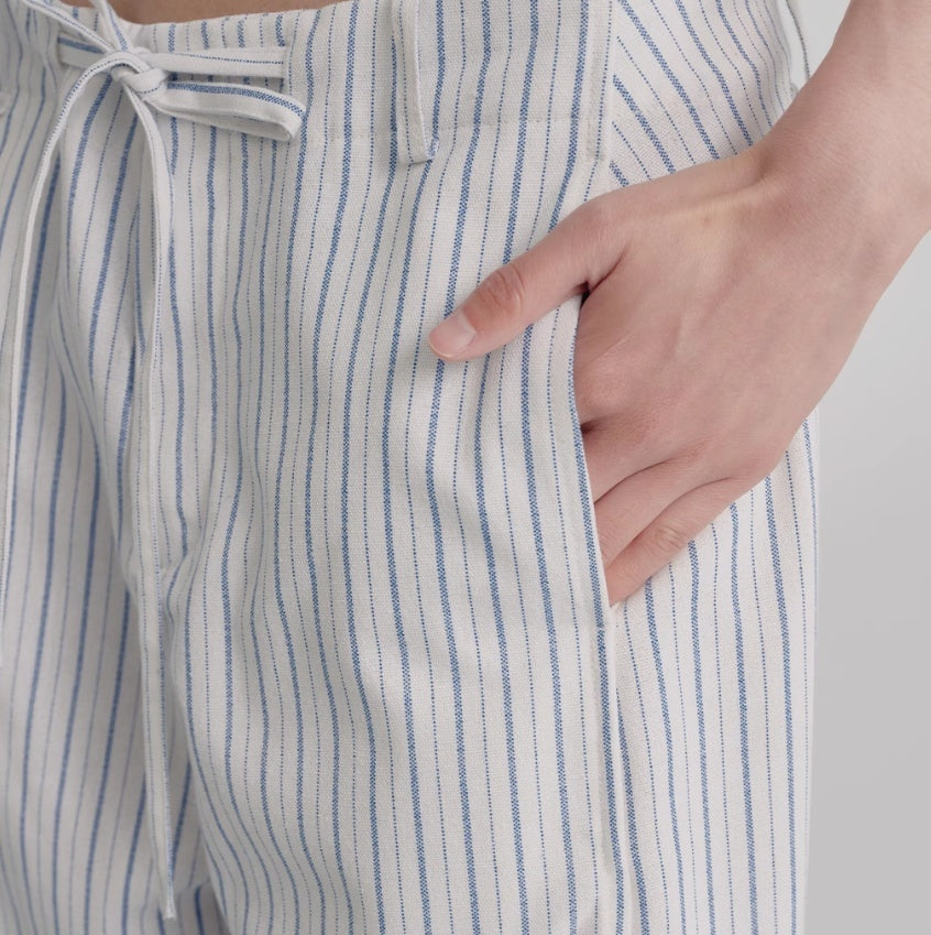 Striped Blue And White Pants