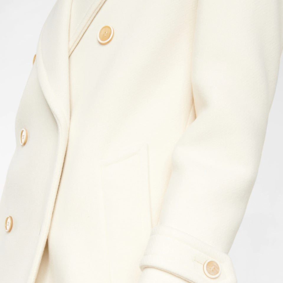 Double Breasted White Coat