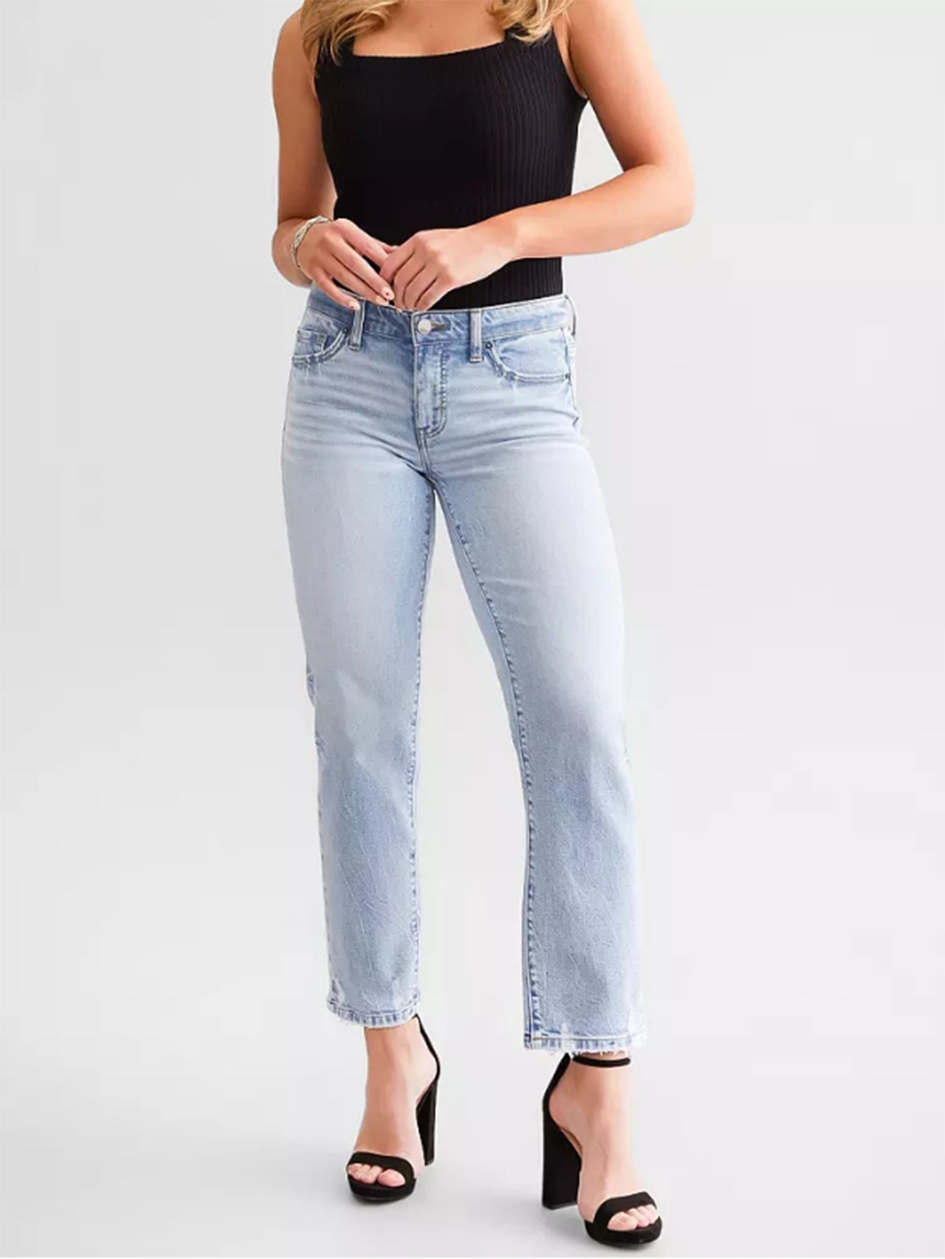 High Waist Elastic Jeans