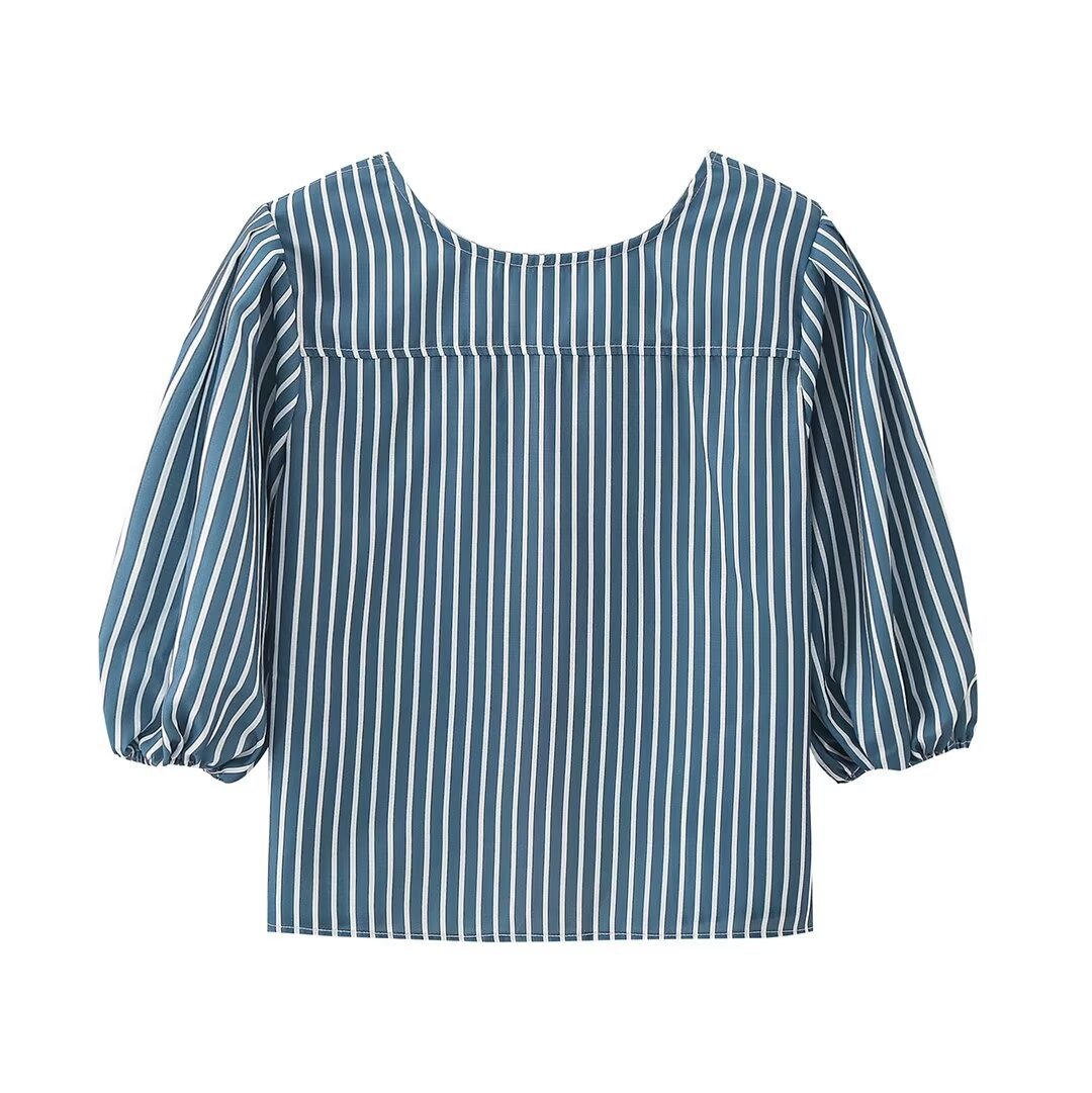 Striped Bow Top