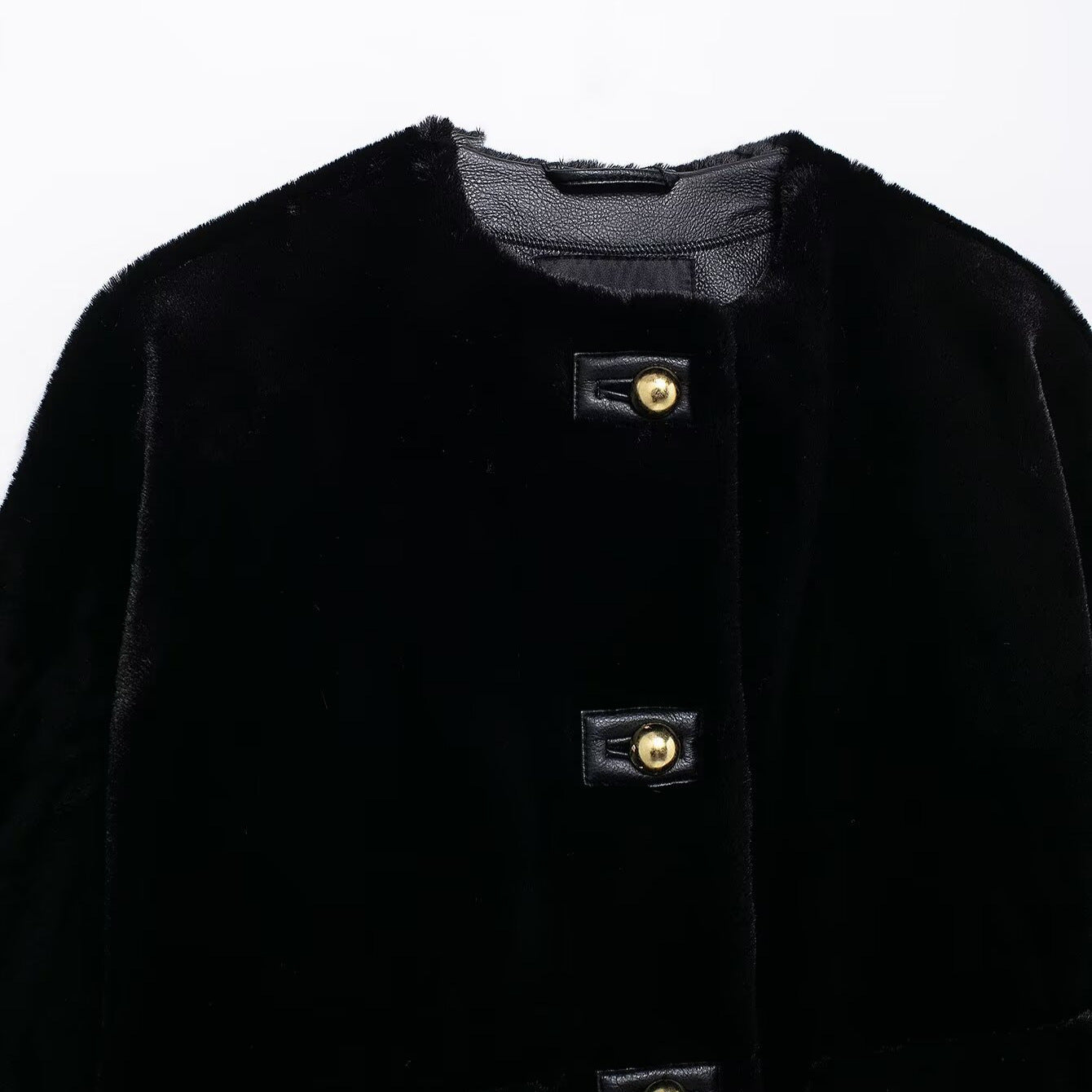 Modischer All-Match-Jackenmantel mit Kunstpelzeffekt