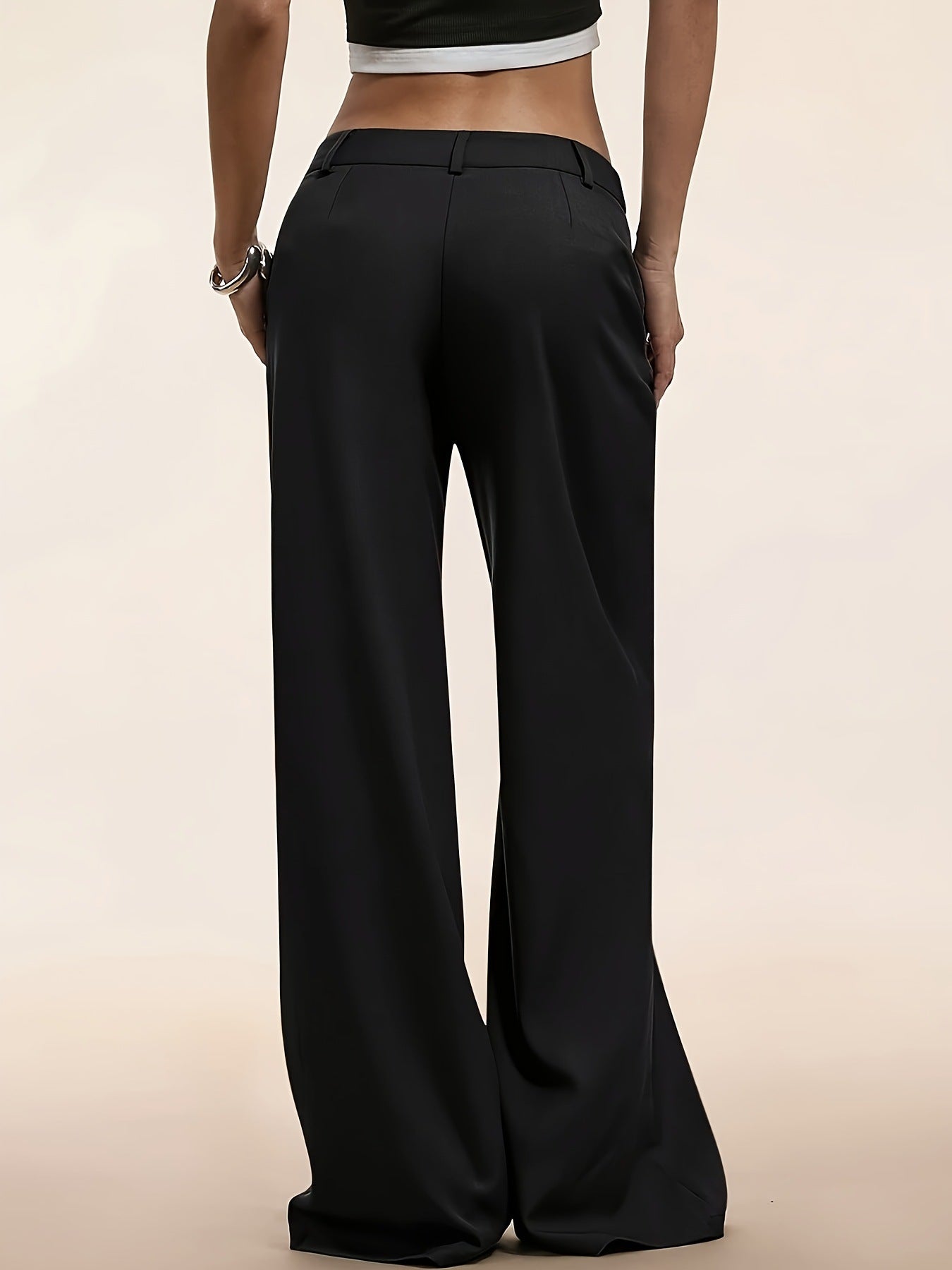 Black Suit Wide-leg Pants