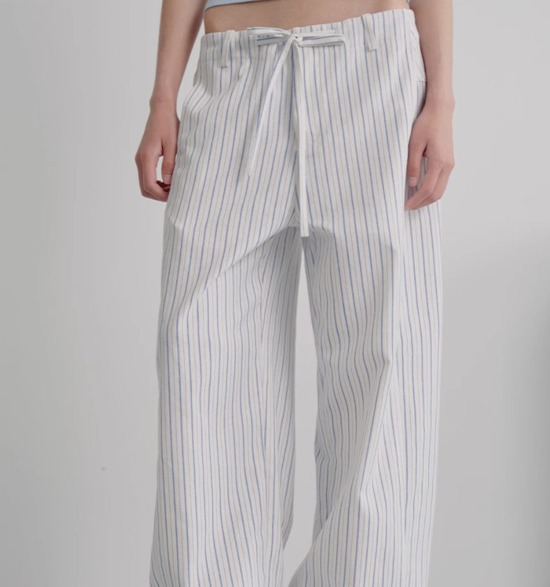 Striped Blue And White Pants