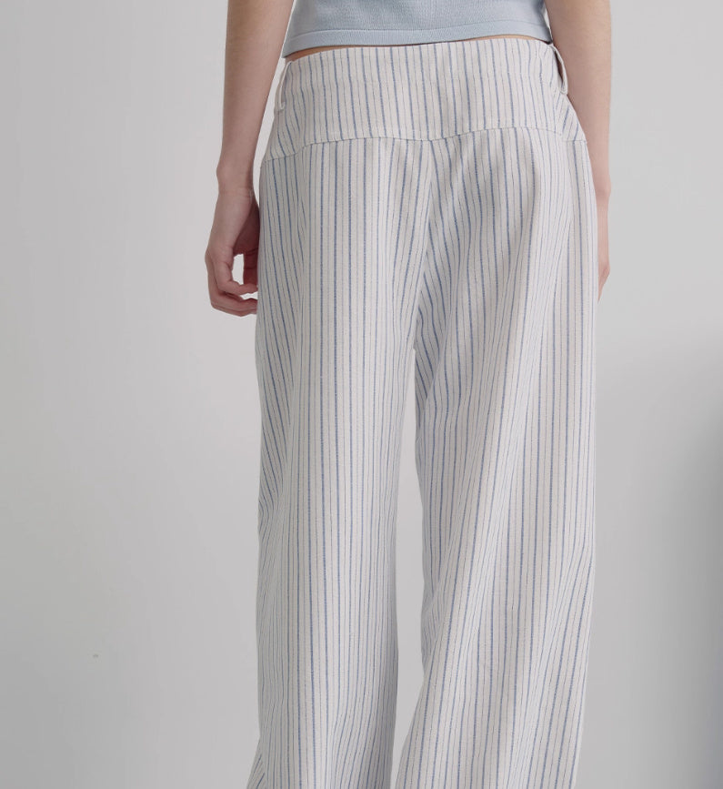 Striped Blue And White Pants