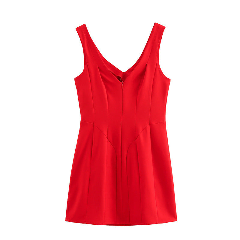 V-neck Mini Dress