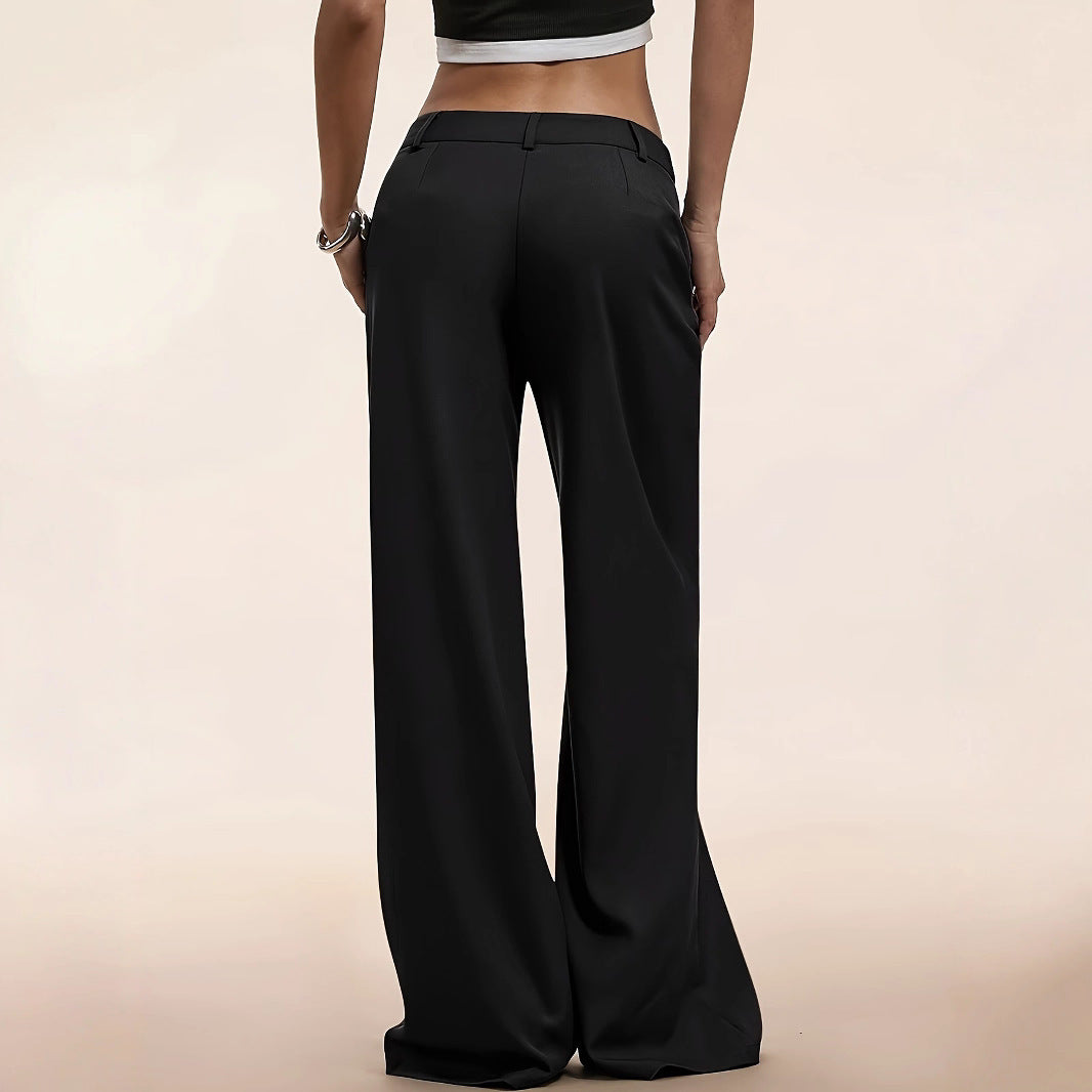Black Suit Wide-leg Pants