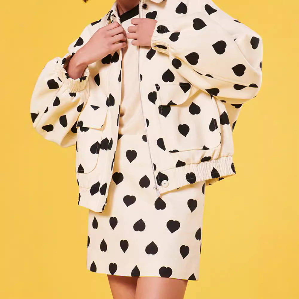 Heart Printed Jacket