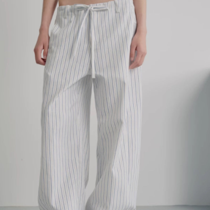 Striped Blue And White Pants