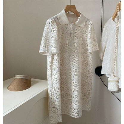 Fashion Hollow-out Crochet Lace Dress Women