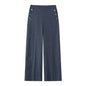 Button Decoration Wide Leg Pants