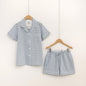 Cotton Pajamas Thin Style Home Service Suit Shorts Plaid