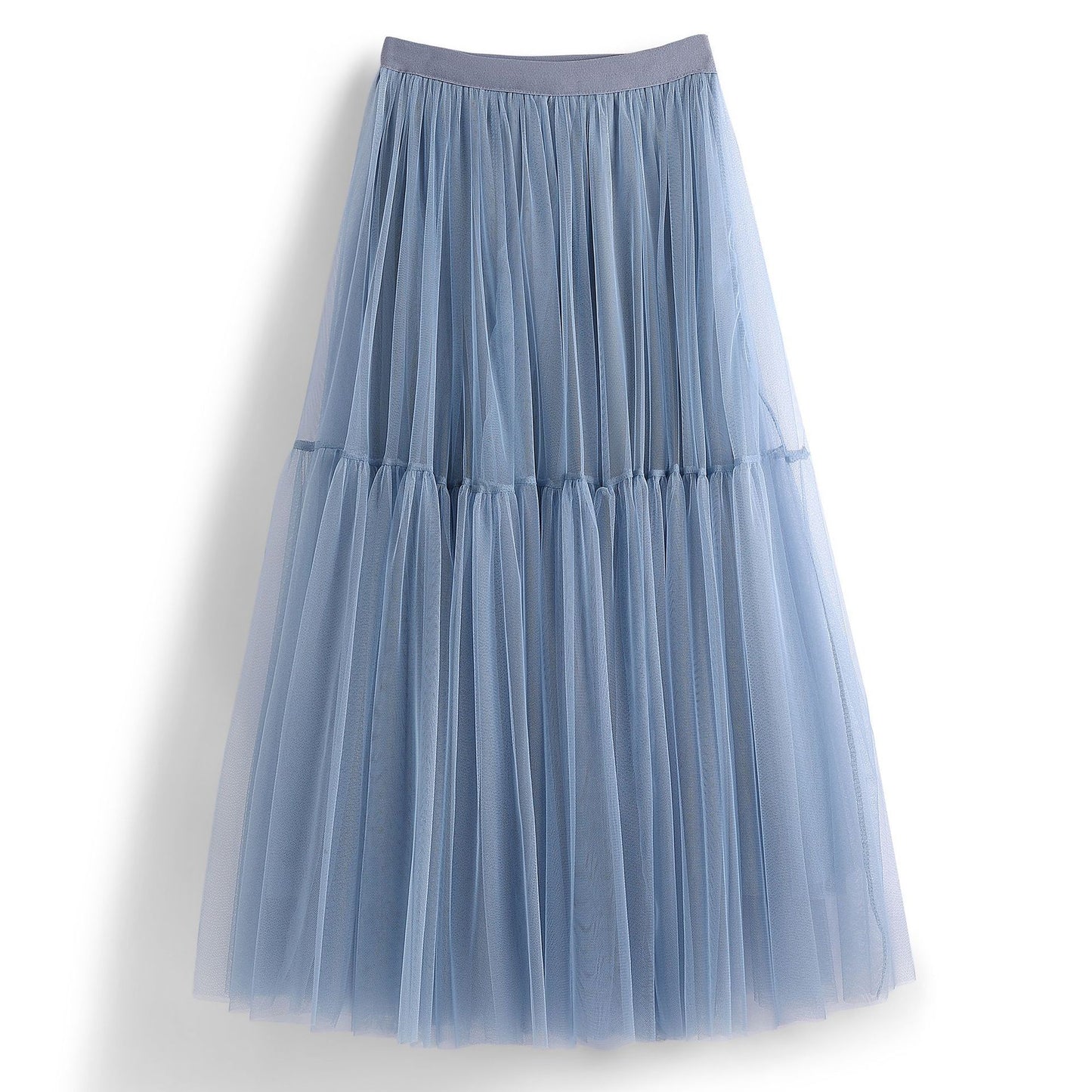 Swing Puffy High Waist Long Skirt