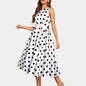 Women's Sleeveless Polka Dot Dots Dress