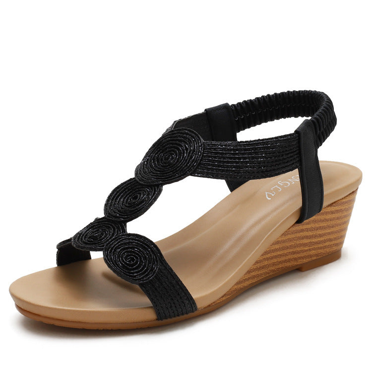 Roman Style Wedge Sandals Summer Word