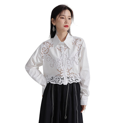 Autumn New Hollow Crocheted Shirt For Women