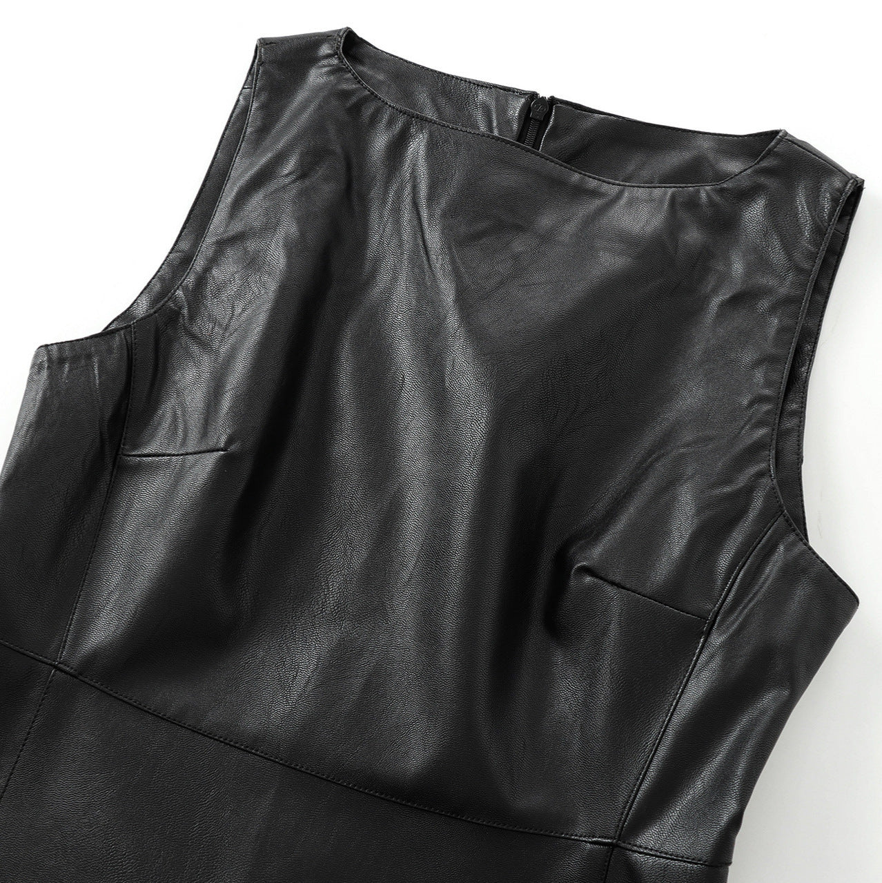 Leather Sleeveless Dress