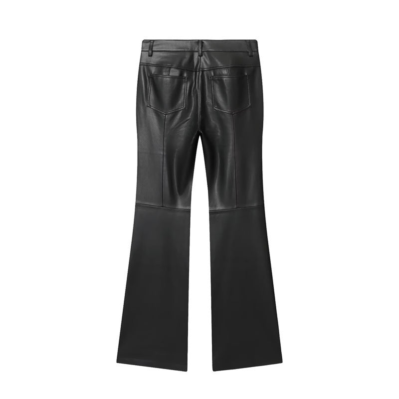 Flared Leather Pants Pants