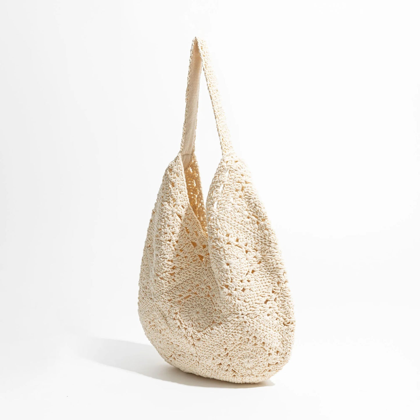 Woven Crocheted Flower Mori Style Hollow Shoulder Bag