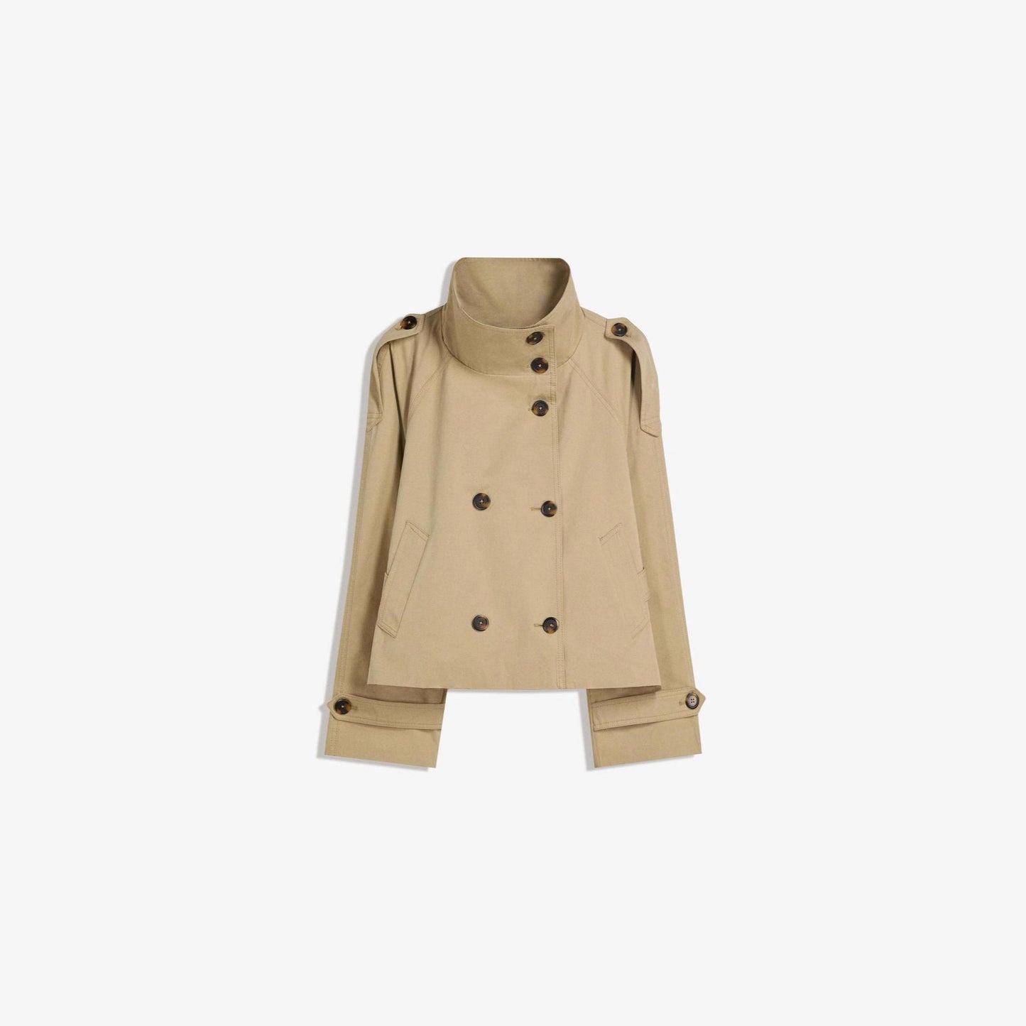 Double Breasted Short Trench Coat