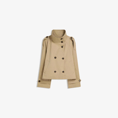 Double Breasted Short Trench Coat