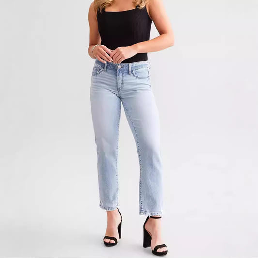 High Waist Elastic Jeans