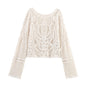 Long Sleeves Crocheted Top