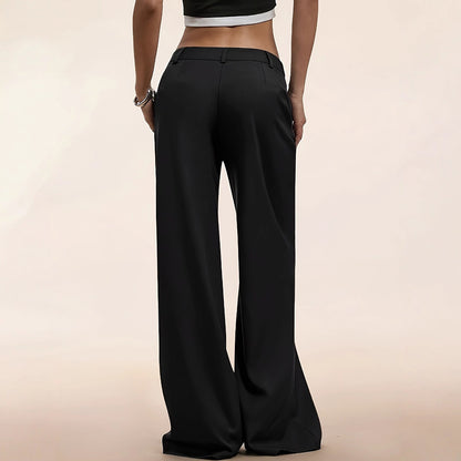 Black Suit Wide-leg Pants