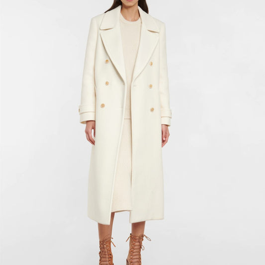 Double Breasted White Coat