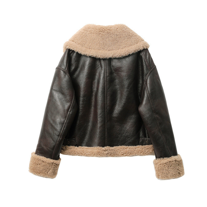 Warm Short Artificial fur Jacket