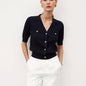 V-neck Short Cardigan