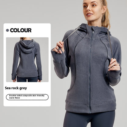 Langärmlige Yoga-Sportjacke für Damen