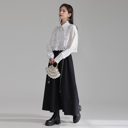 Autumn New Hollow Crocheted Shirt For Women