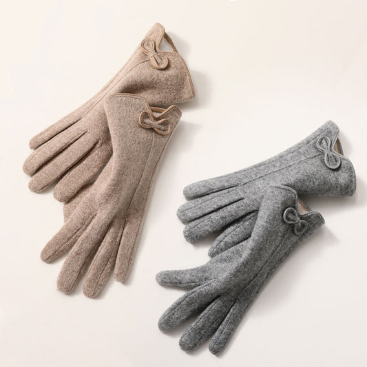 Plush Warm Wool Gloves Driving Touch Screen