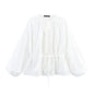 Embroidered Lantern Sleeve shirt