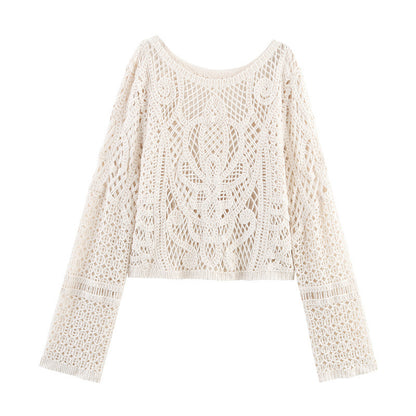 Long Sleeves Crocheted Top