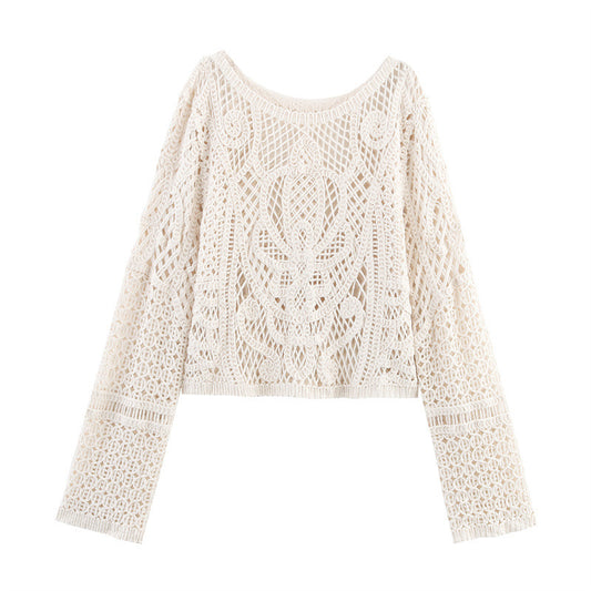 Long Sleeves Crocheted Top