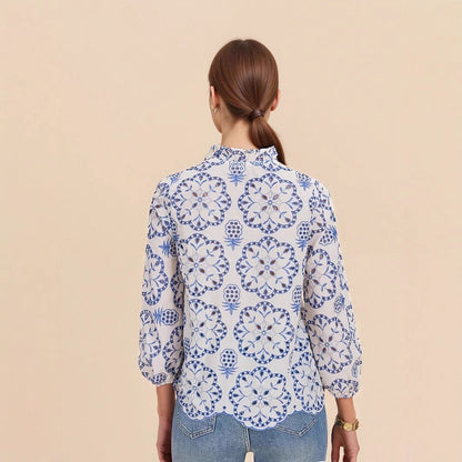 Patterned Flower Shirt