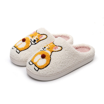 Corgi Warm Cotton Slippers