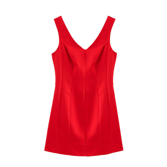V-neck Mini Dress