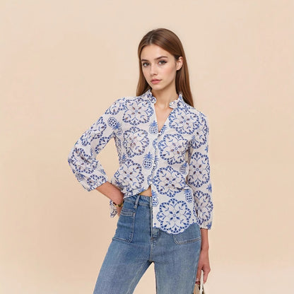 Patterned Flower Shirt